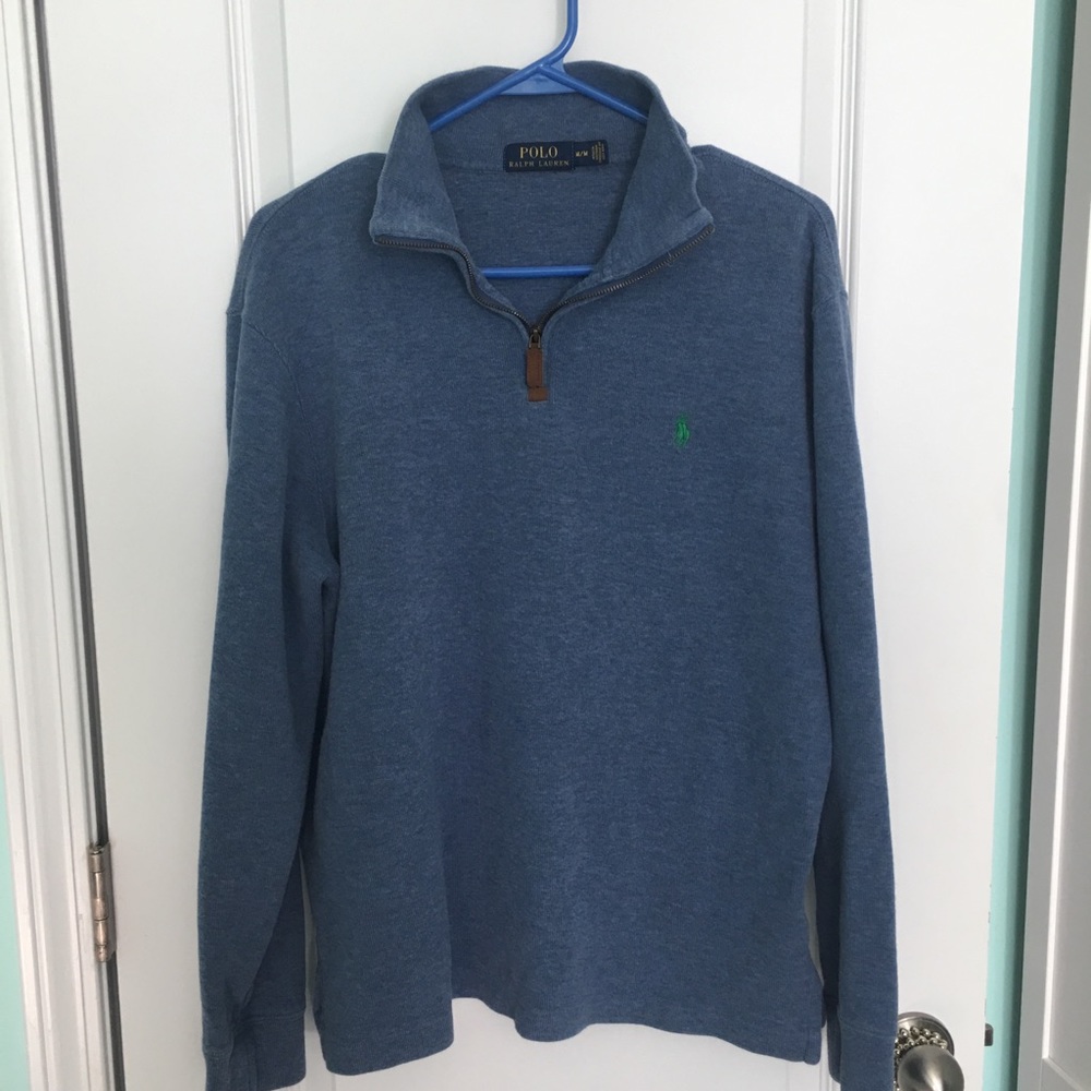 Blue Polo Half Zip Pullover